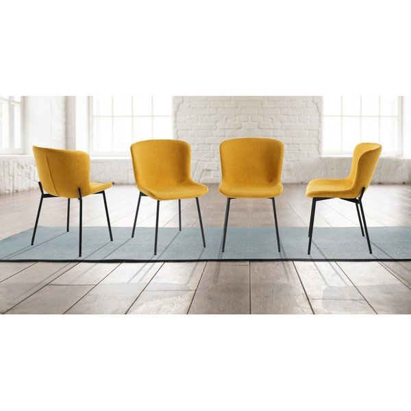 Krzesła w kolorze ochry zestaw 2 szt. Snug – Tomasucci-image-3