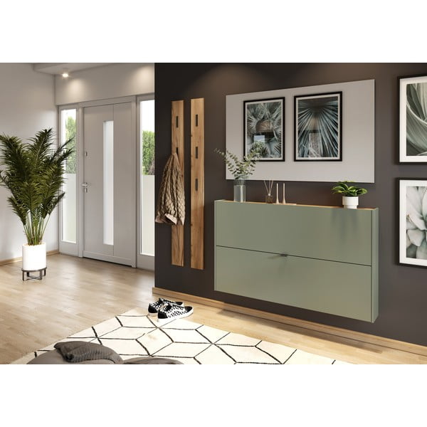 Zielonoszara uchylna szafka na buty Ameca – Germania-image-1