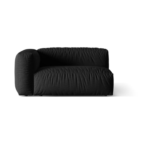 Czarny moduł sofy (lewostronny) Martina – Micadoni Home