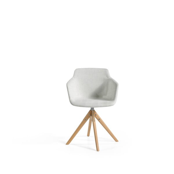 Białe krzesło tapicerowane Ángel Cerdá Blanche