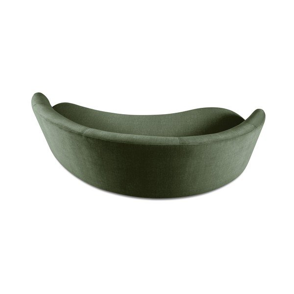 Zielona aksamitna asymetryczna sofa Mazzini Sofas Debbie, lewostronna-image-3