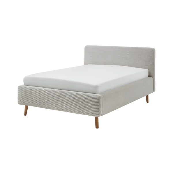 Beżowe tapicerowane łóżko jednoosobowe bez stelaża 120x200 cm Mattis – Meise Möbel
