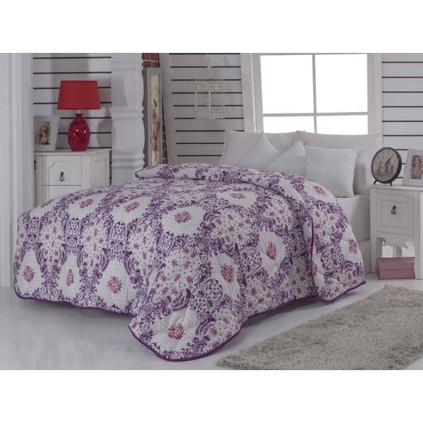 Narzuta pikowana na łóżko dwuosobowe Newfashion Maroon, 195x215 cm
