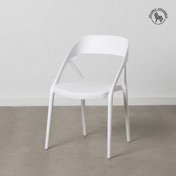 Białe plastikowe krzesła zestaw 2 szt. – Ixia-image-2