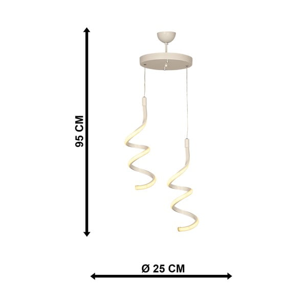 Biała metalowa lampa wisząca LED ø 25 cm Hilton – Squid Lighting-image-3