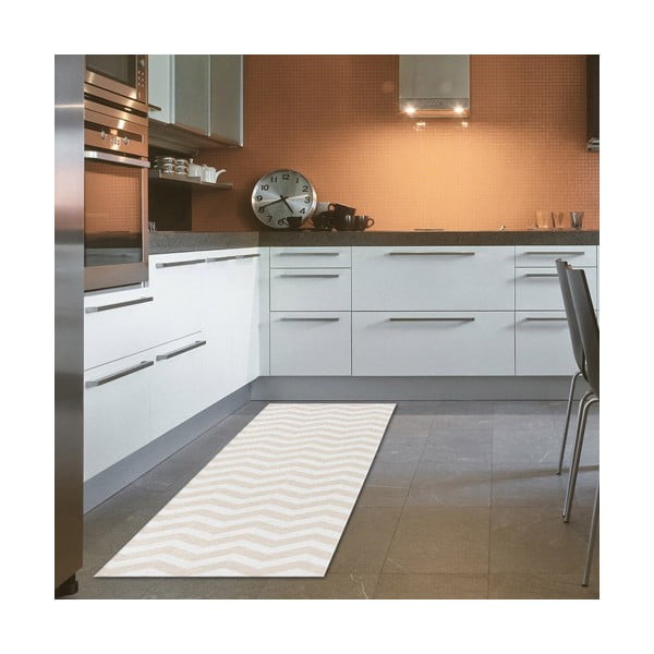 Beżowo-biały chodnik Floorita Optical, 80x130 cm-image-1