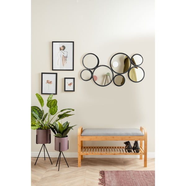 Lustro ścienne z drewnianą ramą 90x48 cm Wall Art – PT LIVING-image-1