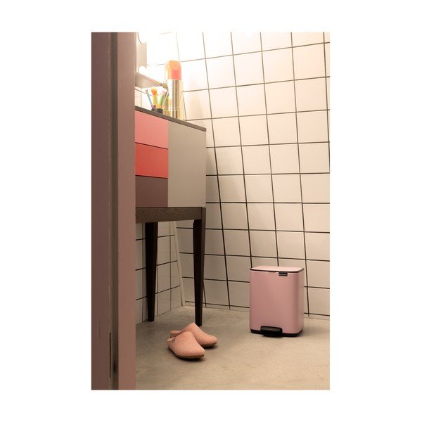 Różowy stalowy kosz na śmieci z pedałem 4 l Bo – Brabantia-image-1