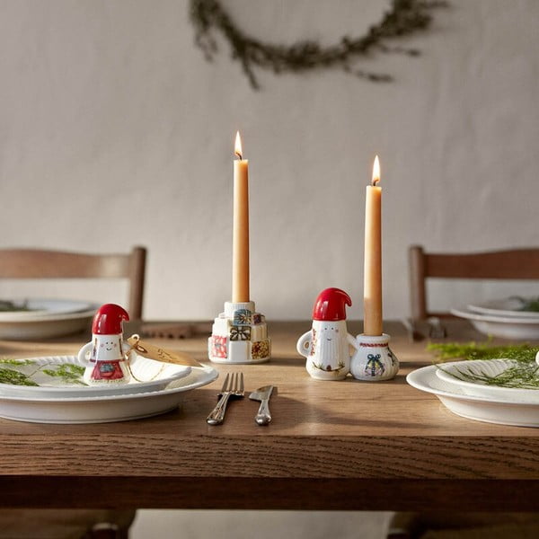 Ceramiczny świecznik ze świątecznym motywem Hammershøi Christmas Father Elf – Kähler Design-image-2