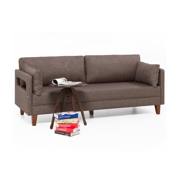 Brązowa sofa 3-osobowa Balcab Home Lola