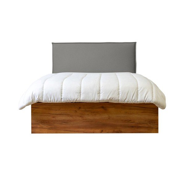 Szaro-naturalne łóżko dwuosobowe ze schowkiem i stelażem 140x190 cm Cara – Bobochic Paris-image-2
