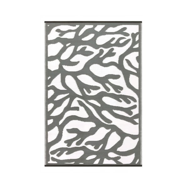 Szaro-biały dwustronny dywan zewnętrzny Green Decore Gara, 120x180 cm