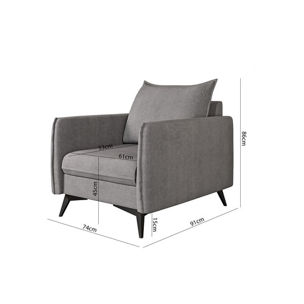 Szary fotel Juli Bis – Ropez-image-3