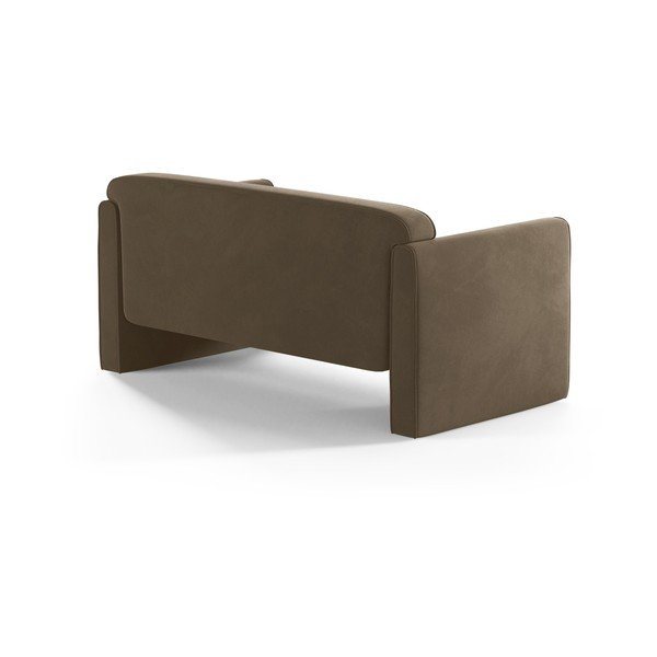 Szarobrązowa aksamitna sofa 140 cm Abby – Micadoni -image-2