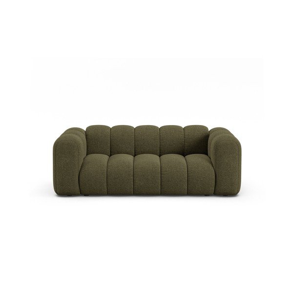 Zielona sofa z tkaniny szenilowej 200 cm Lupine – Micadoni 