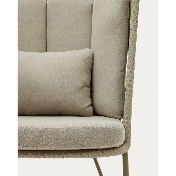 Zielony metalowy fotel ogrodowy Saconca – Kave Home-image-2