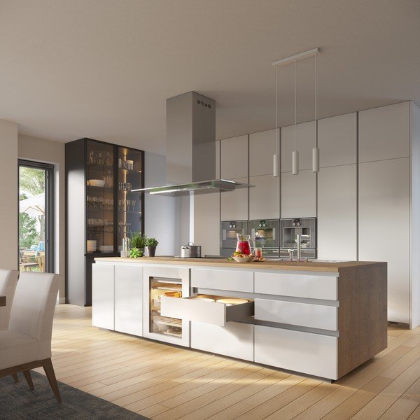 Biała lampa wisząca z metalowym kloszem Tresos II – GTV-image-1