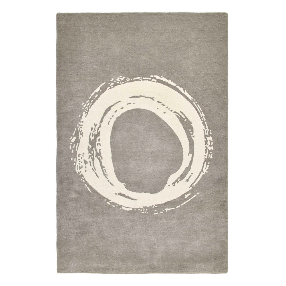 Szary wełniany dywan Think Rugs Elements Circle, 150x230 cm