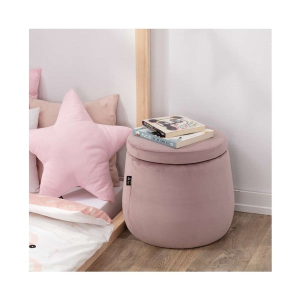 Czarny aksamitny puf dziecięcy Posh Velvet – Yellow Tipi-image-3