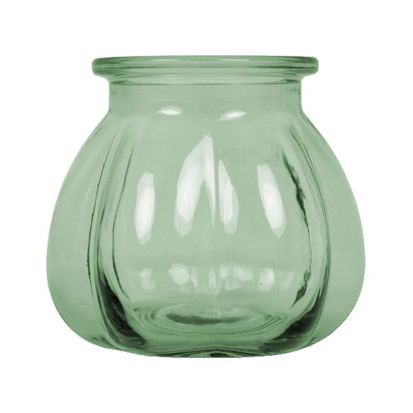 Jasnozielony wazon ze szkła z recyklingu Ego Dekor Tangerine, wys. 11 cm