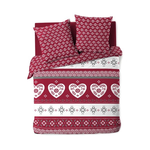 Czerwona bawełniana pościel dwuosobowa 240x220 cm Alpage – douceur d'intérieur