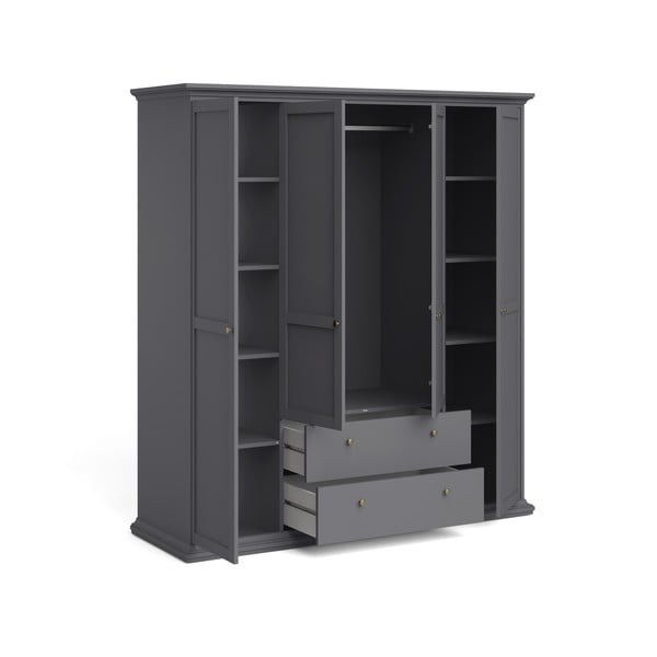 Szara szafa 181x201 cm Paris – Tvilum-image-4