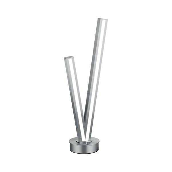 Szara lampa stołowa LED ze sterowaniem głosowym/mobilną aplikacją i metalowym kloszem (wysokość 67,5 cm) Cicanto – CINQUE