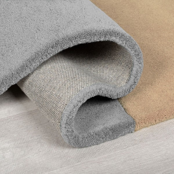 Czarno-szary wełniany dywan tkany ręcznie 200x290 cm Lozenge Monochrome – Flair Rugs-image-3