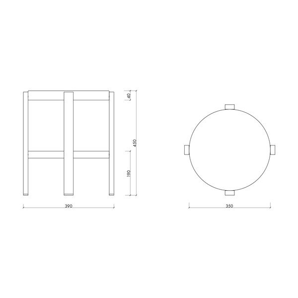 Żółty stalowy stołek Doon – noo.ma-image-4
