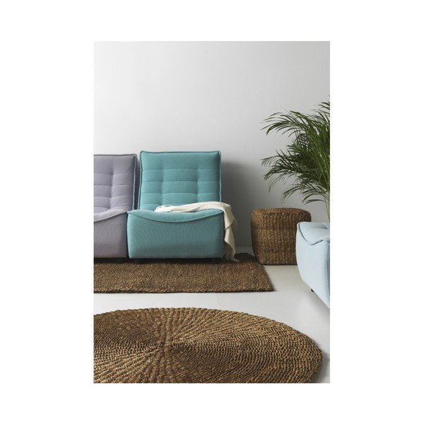 Brązowy puf z plecionki trzcinowej Seaweed – Geese-image-1