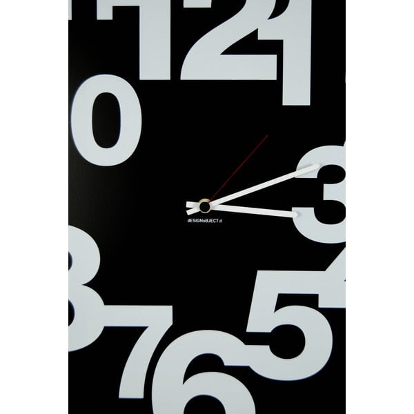Zegar ścienny dESIGNoBJECT.it Numbers Circle Black, 50 x 50 cm -image-2