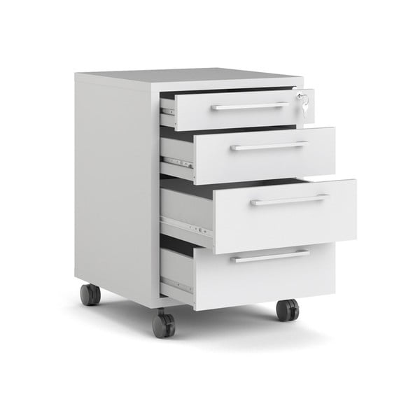 Biała szafka z zamkiem 48x68 cm Prima – Tvilum-image-4