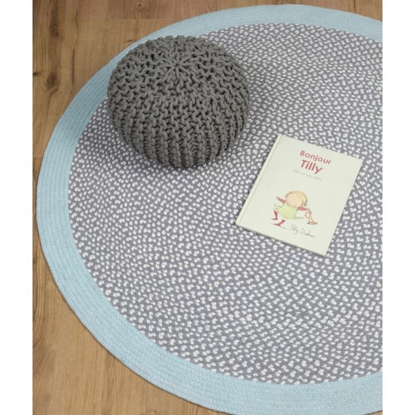 Niebieski dywan dziecięcy wykonany ręcznie Nattiot Brenda, Ø 120 cm-image-2