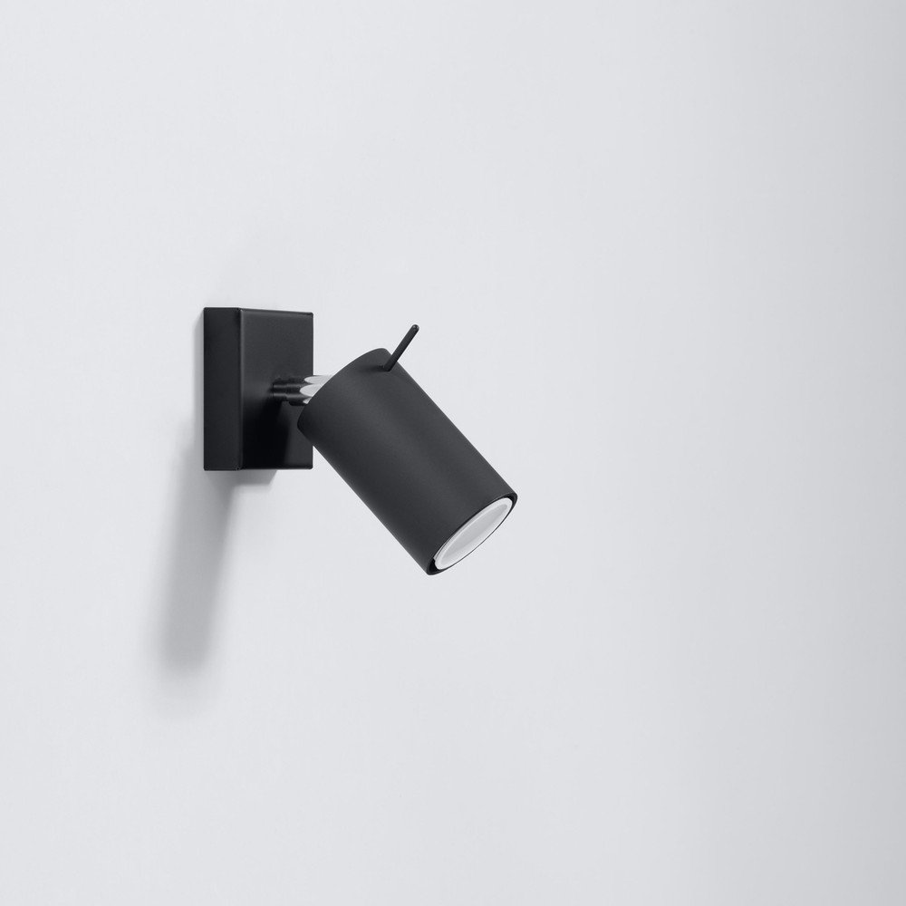 Czarna metalowa lampa punktowa ø 6 cm Etna – Sollux (zdjęcie 6)