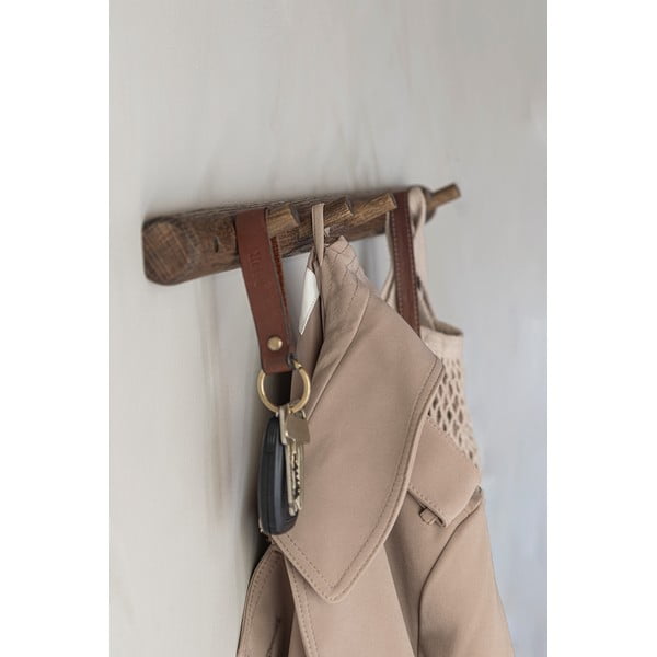 Brązowy wieszak ścienny z litego drewna dębowego 72 cm Roots – Mette Ditmer Denmark-image-3