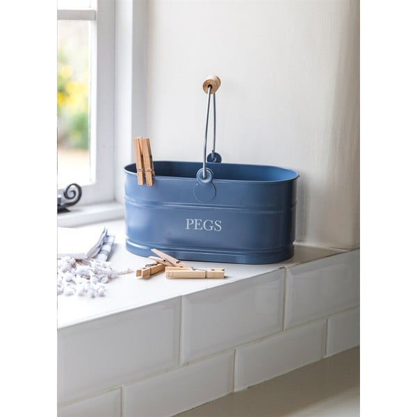 Koszyk na klamerki Peg Bucket, niebieski-image-1