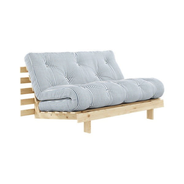 Biała/jasnoniebieska rozkładana sofa 140 cm Roots - Karup Design