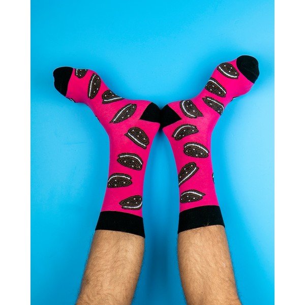 Różowe skarpety męskie Funky Steps Oreo, rozmiar 41–45-image-1