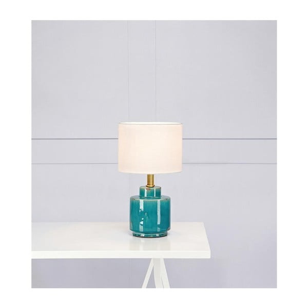 Niebiesko-biała lampa stołowa Markslöjd Cous-image-2