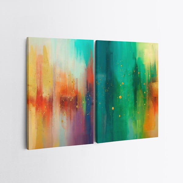 Obrazy zestaw 2 szt. 50x70 cm Splash – Wallity-image-2