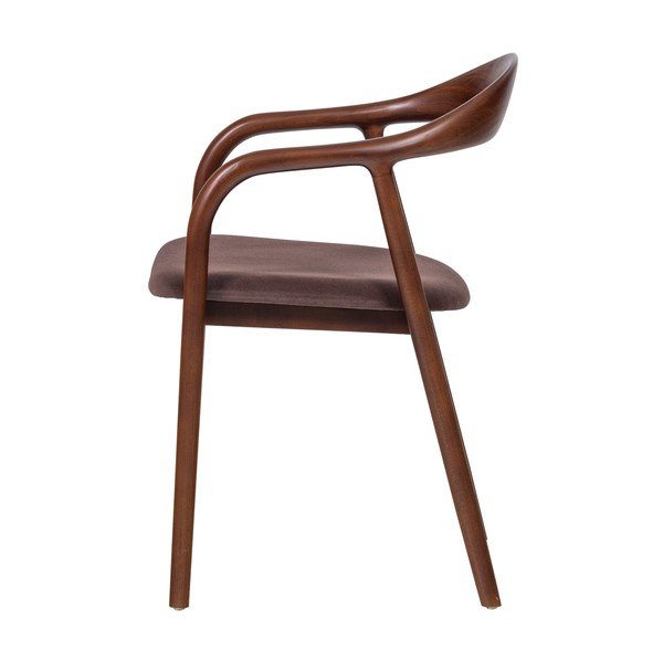 Brązowe krzesło z podłokietnikami z litego drewna bukowego Bran – WOOOD-image-3