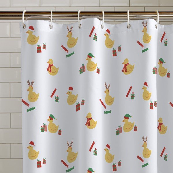 Zasłona prysznicowa 180x180 cm Christmas Quacker – Catherine Lansfield