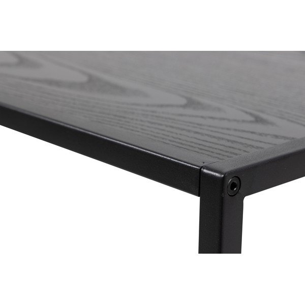 Czarne biurko Actona Seaford, 60x130 cm-image-1