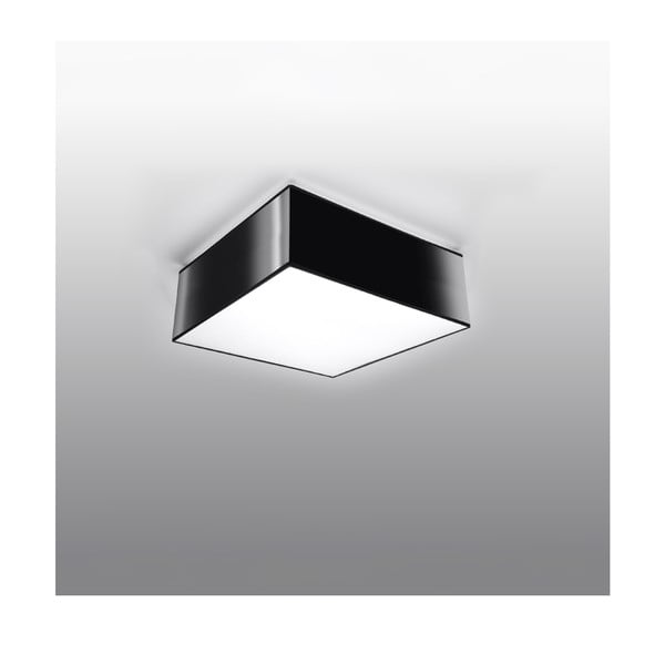 Czarna lampa sufitowa 25x25 cm Mitra – Sollux-image-2