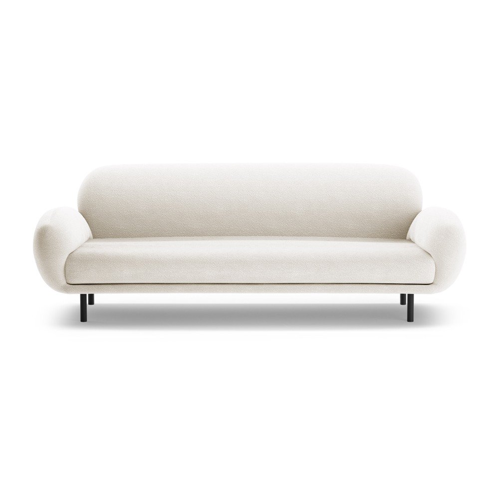 Biała sofa z materiału bouclé 208 cm Poppy – Micadoni