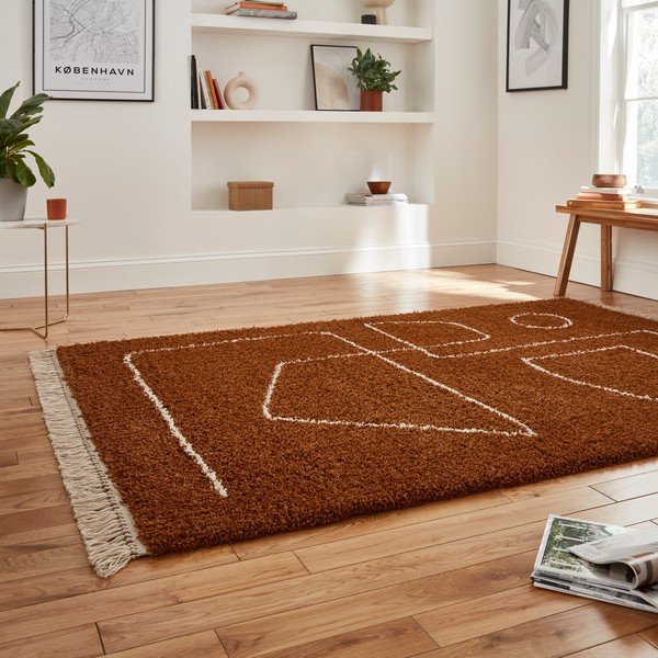 Czerwony dywan Think Rugs Boho, 160x220 cm-image-2