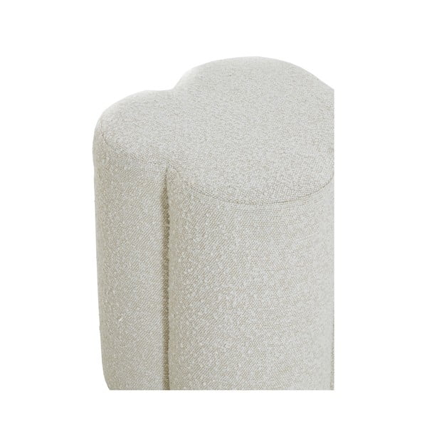 Kremowy puf z materiału bouclé Nalani – Light & Living-image-3