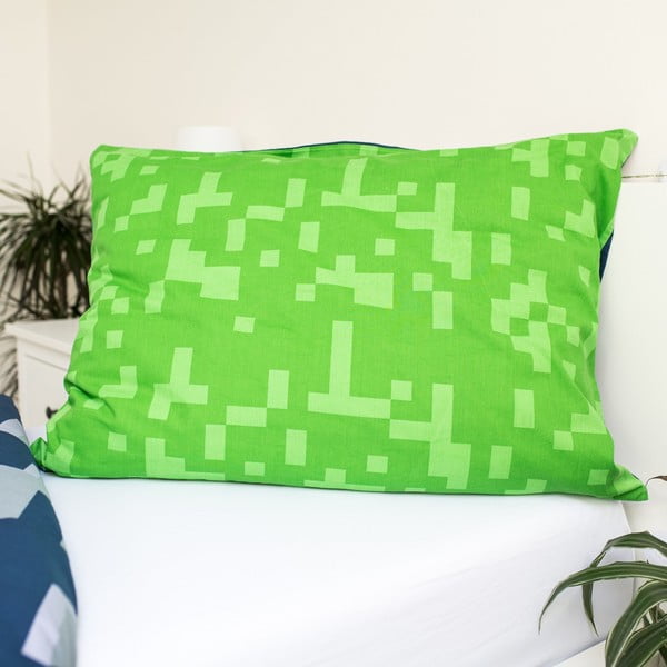 Zielono-niebieska bawełniana pościel dziecięca jednoosobowa 140x200 cm Minecraft "Sssleep Tight" – Jerry Fabrics-image-4