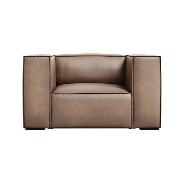 Jasnobrązowy skórzany fotel Madame – Windsor & Co Sofas