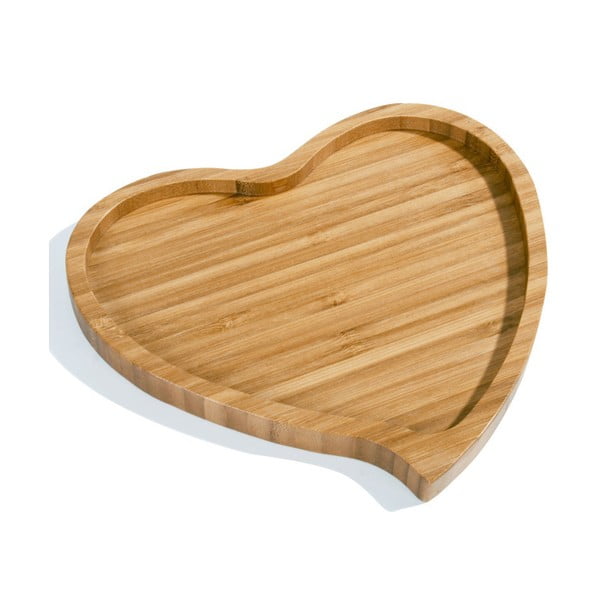 Taca bambusowa do serwowania Kosova Heart, 21x23 cm